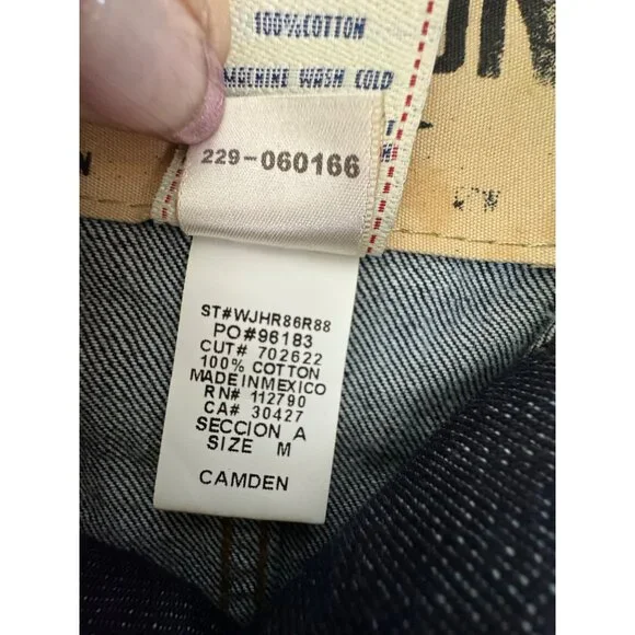 True Religion Womens M Denim CollarJacket Camden Blue Accent Embroidered - Picture 10 of 16